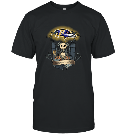 NFL Baltimore Ravens Baseball Jersey Jack Skellington And Zero