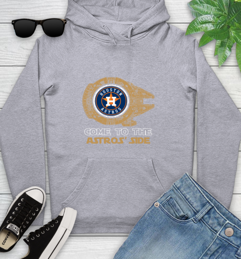 MLB Come To The Houston Astros Side Star Wars Baseball Sports Youth Hoodie 6