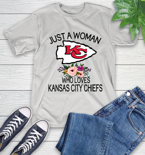 NFL Just A Woman Who Loves Kansas City Chiefs Football Sports T-Shirt