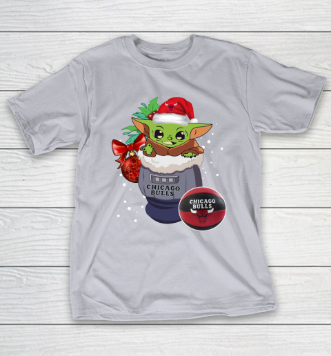 Chicago Bulls Christmas Baby Yoda Star Wars Funny Happy NBA T-Shirt 7