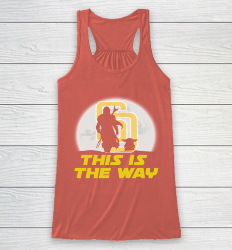 San Diego Padres MLB Baseball Star Wars Yoda And Mandalorian This Is The Way Racerback Tank 3