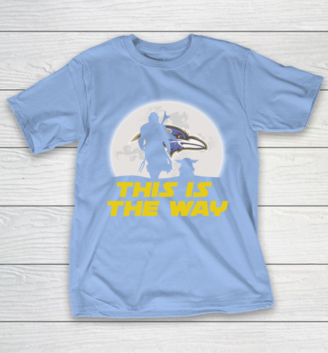 Baltimore Ravens NFL Football Star Wars Yoda And Mandalorian This Is The Way T-Shirt 10