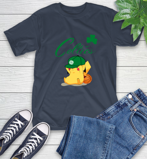 NBA Pikachu Basketball Sports Boston Celtics T-Shirt 4