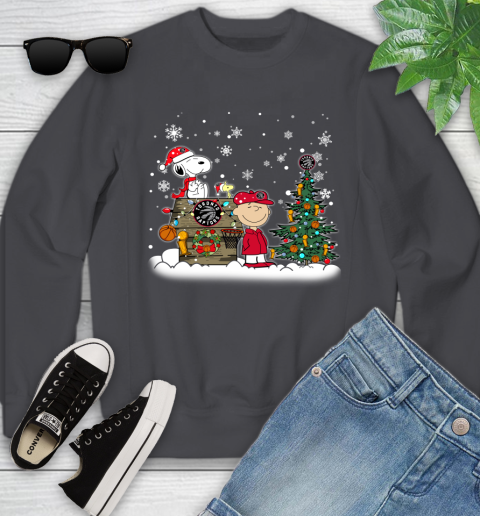 Toronto Raptors NBA Basketball Christmas The Peanuts Movie Snoopy Championship Youth Sweatshirt 5