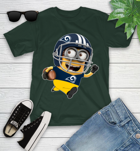 NFL Los Angeles Rams Minions Disney Football Sports Youth T-Shirt 5