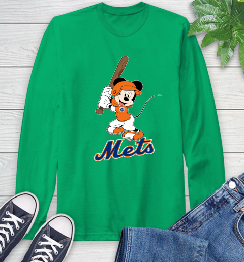 MLB Baseball New York Mets Cheerful Mickey Mouse Shirt Long Sleeve T-Shirt 9 MLB Baseball New York Mets Cheerful Mickey Mouse Shirt Long Sleeve T-Shirt - Image 9