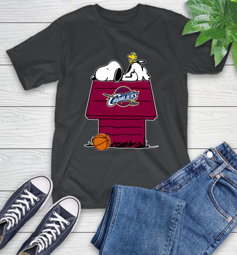 Cleveland Cavaliers NBA Basketball Snoopy Woodstock The Peanuts Movie T-Shirt 2