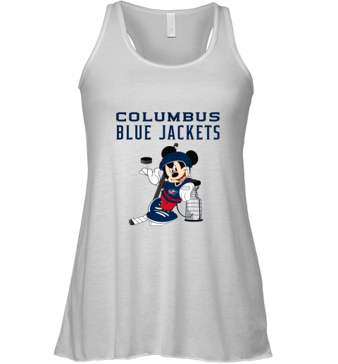 Mickey Columbus Blue Jackets With The Stanley Cup Hockey NHL Racerback Tank