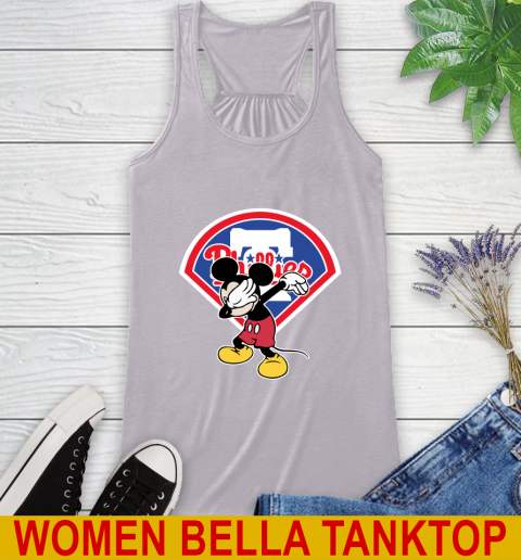 Philadelphia Phillies MLB Baseball Dabbing Mickey Disney Sports Racerback Tank 5