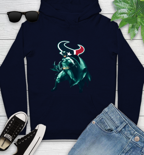 NFL Batman Football Sports Houston Texans Youth Hoodie 4