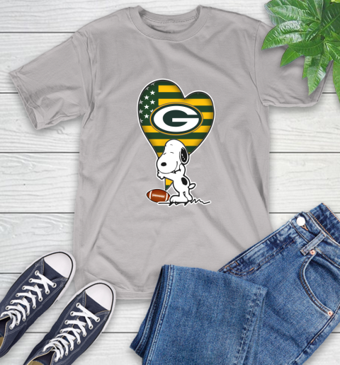 Green Bay Packers NFL Football The Peanuts Movie Adorable Snoopy T-Shirt 12