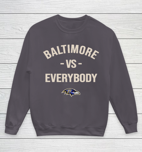 Baltimore Ravens Vs Everybody Youth Sweatshirt - Image 6