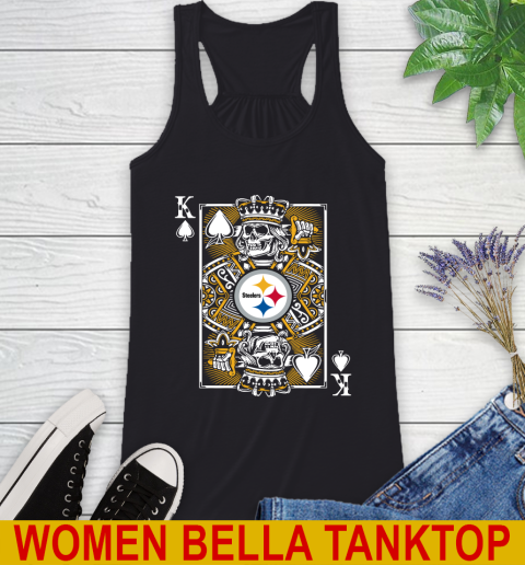 Pittsburgh Steelers NFL Football The King Of Spades Death Cards Shirt Racerback Tank