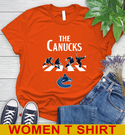 NHL Hockey Vancouver Canucks The Beatles Rock Band Shirt Women's T-Shirt 3