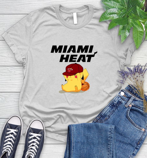NBA Pikachu Basketball Sports Miami Heat Women's T-Shirt