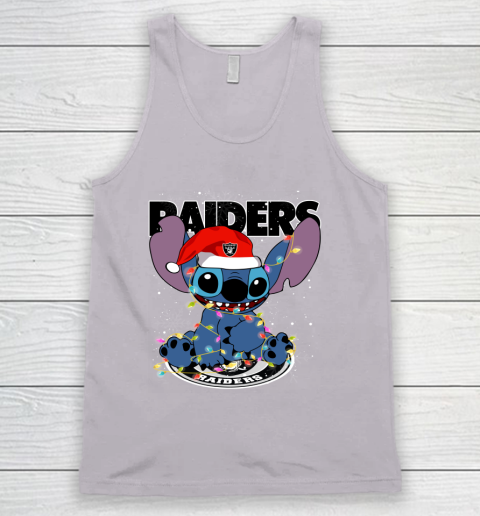 Oakland Raiders NFL Football noel stitch Christmas Tank Top 2