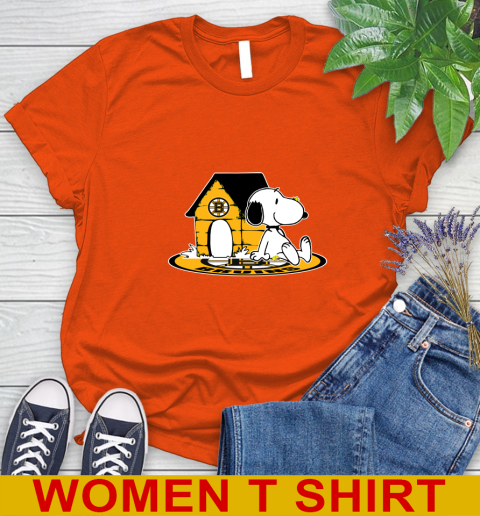 NHL Hockey Boston Bruins Snoopy The Peanuts Movie Shirt Women's T-Shirt 4