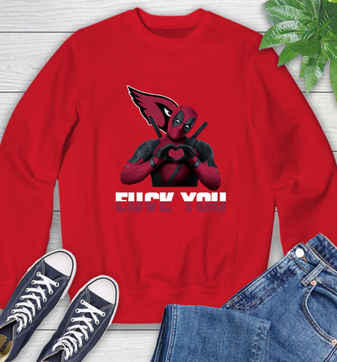 NHL Arizona Cardinals Deadpool Love You Fuck You Football Sports Sweatshirt 10