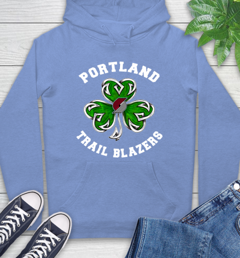 NBA Portland Trail Blazers Three Leaf Clover St Patrick's Day Basketball Sports Hoodie 11