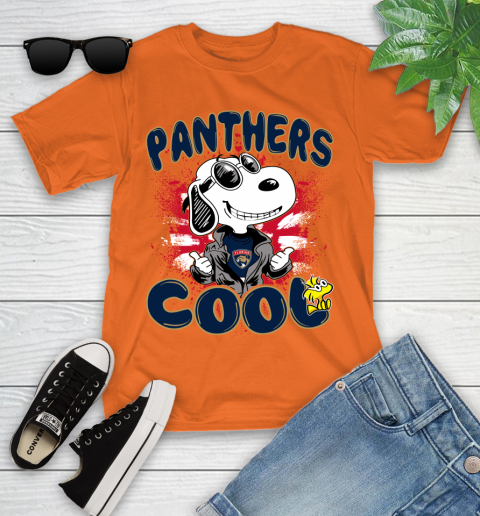 NHL Hockey Florida Panthers Cool Snoopy Shirt Youth T-Shirt 8