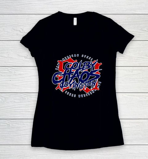 Colby Chaos Covington Raw American Steel 91 Women's V-Neck T-Shirt