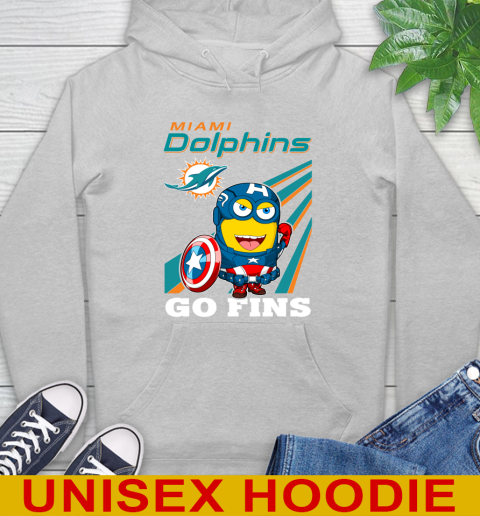 NFL Football Miami Dolphins Captain America Marvel Avengers Minion Shirt Hoodie 6
