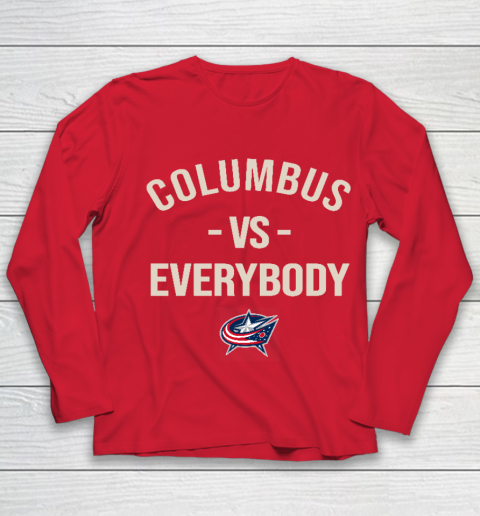 Columbus Blue Jackets Vs Everybody Youth Long Sleeve 8