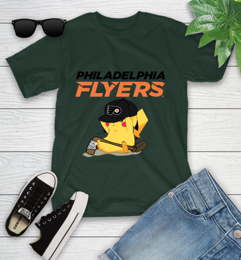 NHL Pikachu Hockey Sports Philadelphia Flyers Youth T-Shirt 5