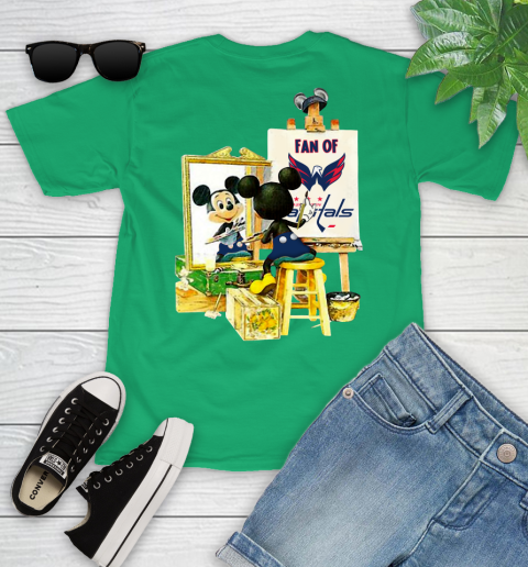 NHL Hockey Washington Capitals Mickey Drawing Shirt 100