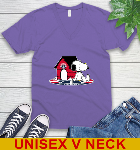 NBA Basketball Washington Wizards Snoopy The Peanuts Movie Shirt V-Neck T-Shirt 9