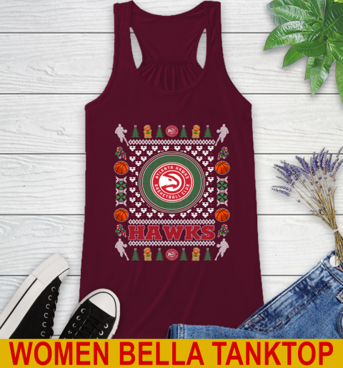 Atlanta Hawks Merry Christmas NBA Basketball Loyal Fan Racerback Tank 2