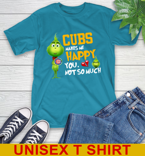 MLB Chicago Cubs Makes Me Happy You Not So Much Grinch Baseball Sports T-Shirt 10 MLB Chicago Cubs Makes Me Happy You Not So Much Grinch Baseball Sports T-Shirt - Image 10