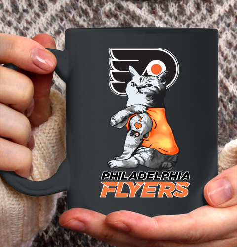 NHL My Cat Loves Philadelphia Flyers Hockey Ceramic Mug 11oz 2
