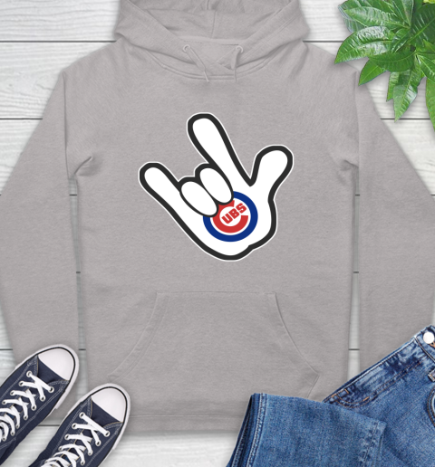 Chicago Cubs MLB Baseball Mickey Rock Hand Disney Hoodie 12