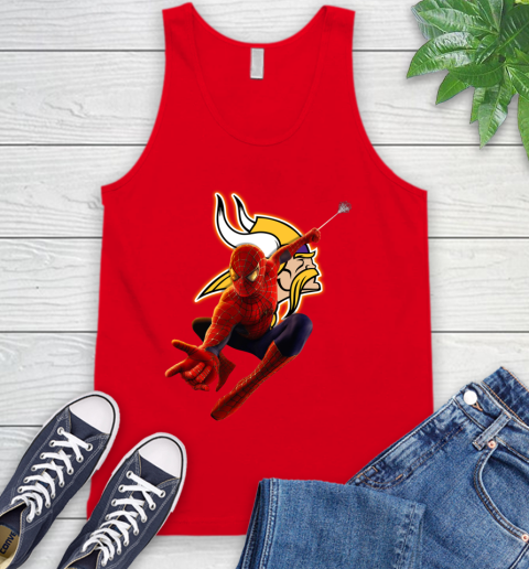 NFL Spider Man Avengers Endgame Football Minnesota Vikings Tank Top 6