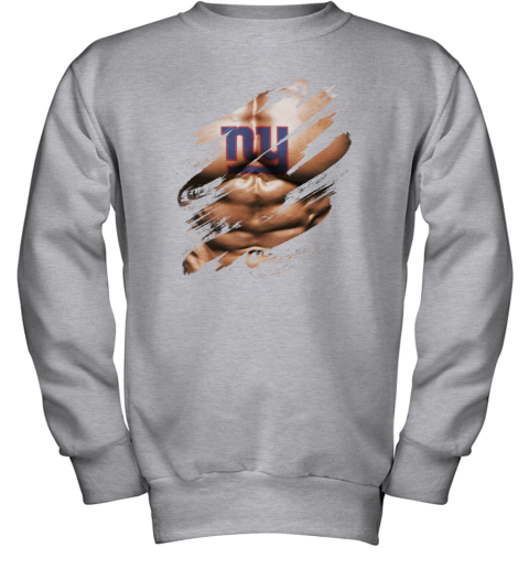 NFL Logo 3D Art Chest Denver Broncos Tattoo Youth Sweatshirt