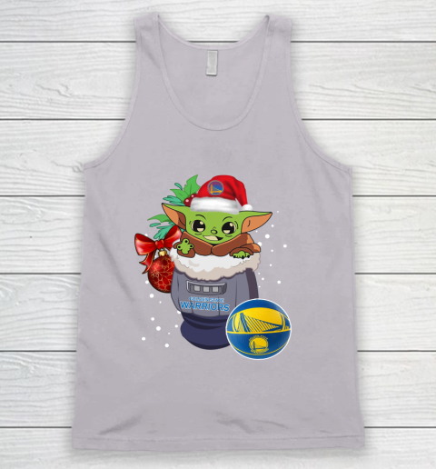 Golden State Warriors Christmas Baby Yoda Star Wars Funny Happy NBA Tank Top 4