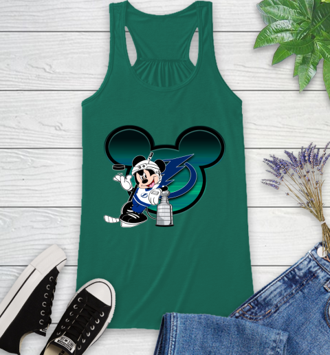 NHL Tampa Bay Lightning Stanley Cup Mickey Mouse Disney Hockey T Shirt Racerback Tank 7