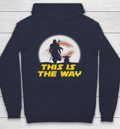 Chicago Bears NFL Football Star Wars Yoda And Mandalorian This Is The Way Hoodie 2
