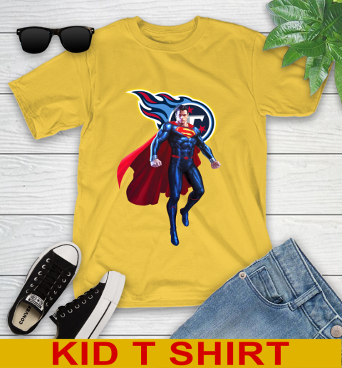NFL Superman DC Sports Football Tennessee Titans Youth T-Shirt 8