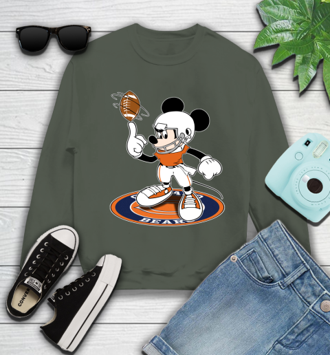 NFL Football Chicago Bears Cheerful Mickey Disney Shirt Youth Sweatshirt 9