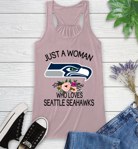 NFL Just A Woman Who Loves Seattle Seahawks Football Sports Racerback Tank 5