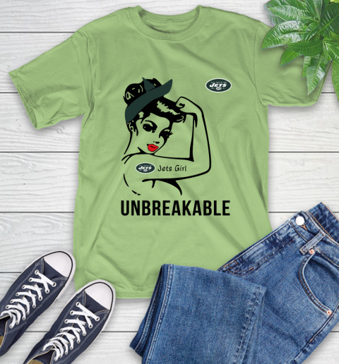 NFL New York Jets Girl Unbreakable Football Sports T-Shirt 9