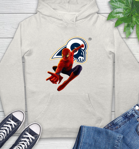 NFL Spider Man Avengers Endgame Football Los Angeles Rams Hoodie 12
