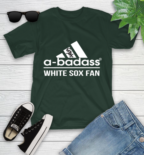 MLB A Badass Chicago White Sox Fan Adidas Baseball Sports Youth T-Shirt 5