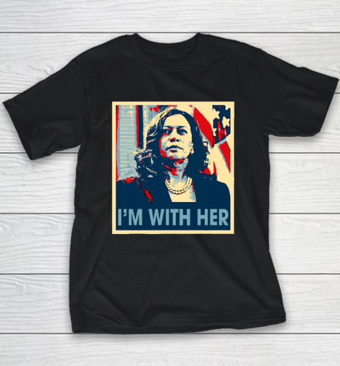 I'm With Her Kamala Vote For 2024 President Kamala Harris Youth T-Shirt