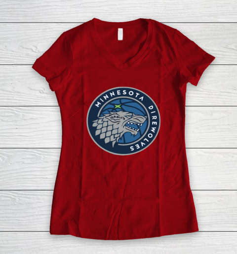 Minnesota Direwolves Women's V-Neck T-Shirt 5