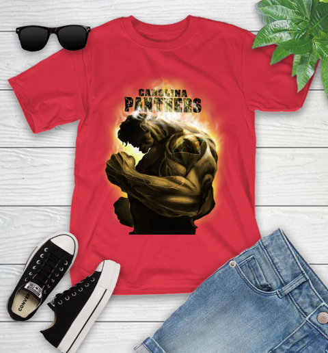 Carolina Panthers NFL Football Hulk Marvel Avengers Sports Youth T-Shirt 13