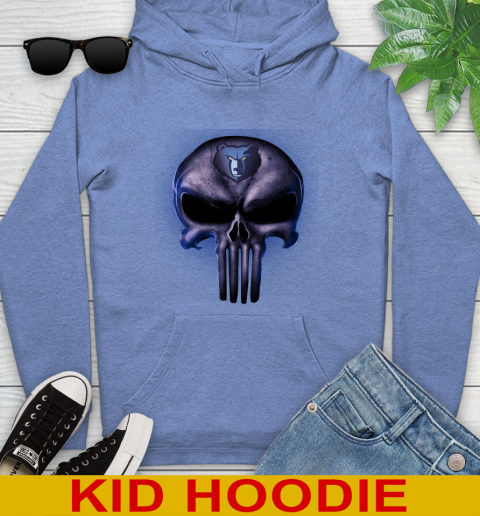 Memphis Grizzlies NBA Basketball Punisher Skull Sports Youth Hoodie 12