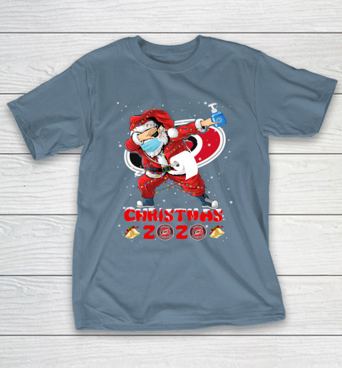 Carolina Hurricanes Funny Santa Claus Dabbing Christmas 2020 NHL T-Shirt 6